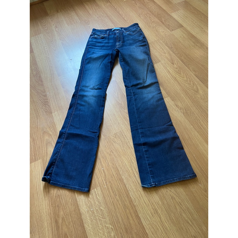 7 For All Mankind Kimmie Bootcut Jeans Dark Wash Stretch Denim Size 27